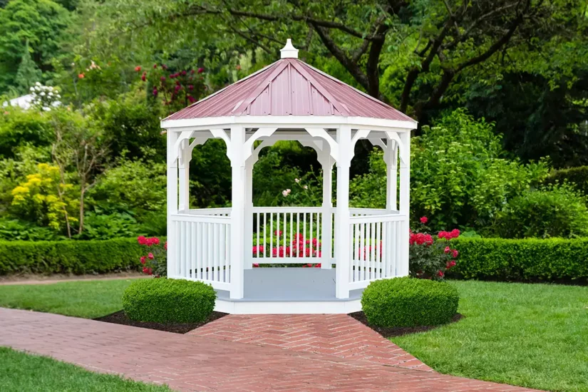 white vinyl gazebo