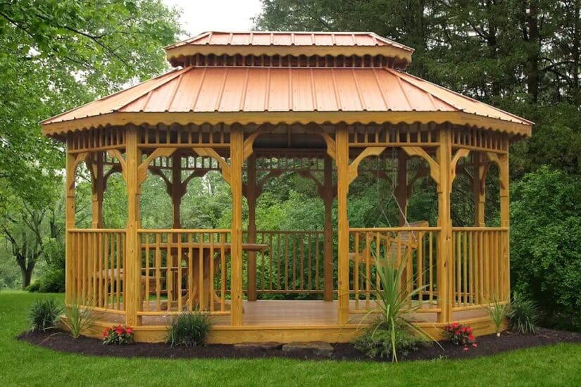 Wood gazebo deluxe model.
