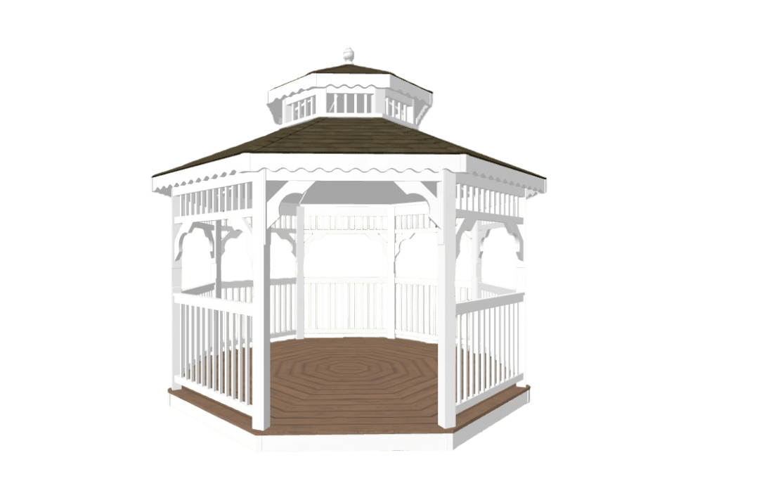 Vinyl Gazebo Structure Transparent